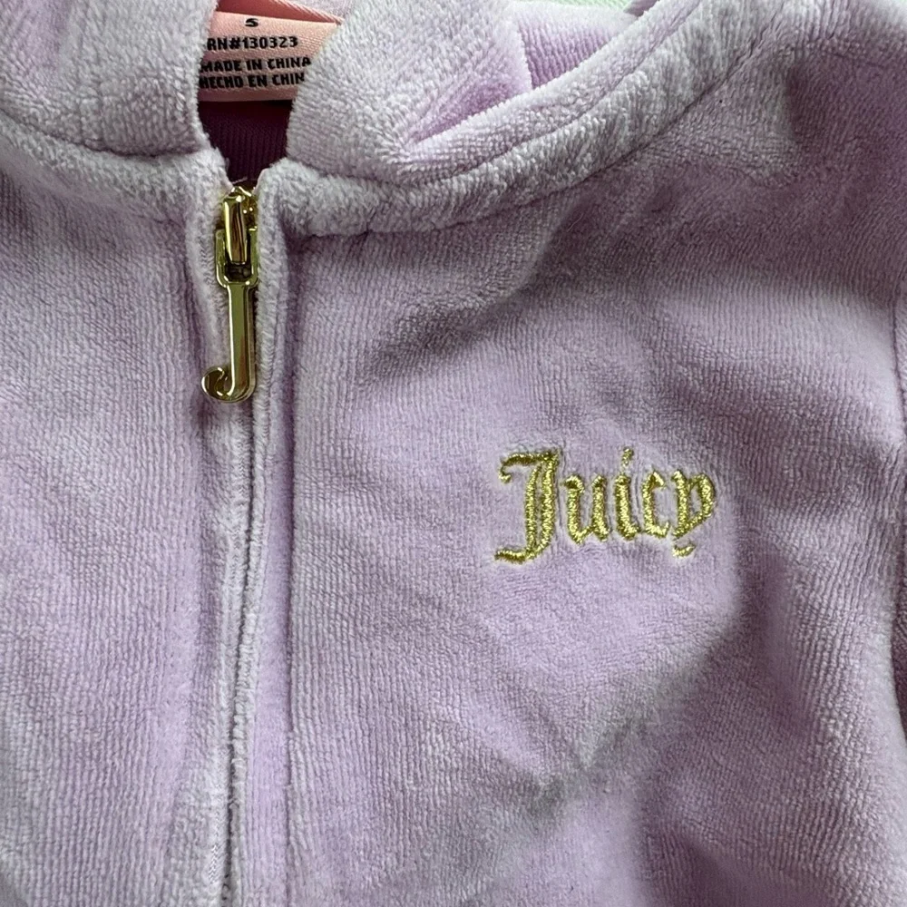 Juicy Couture Kids Lavender Zip-Up Hoodie Size 5